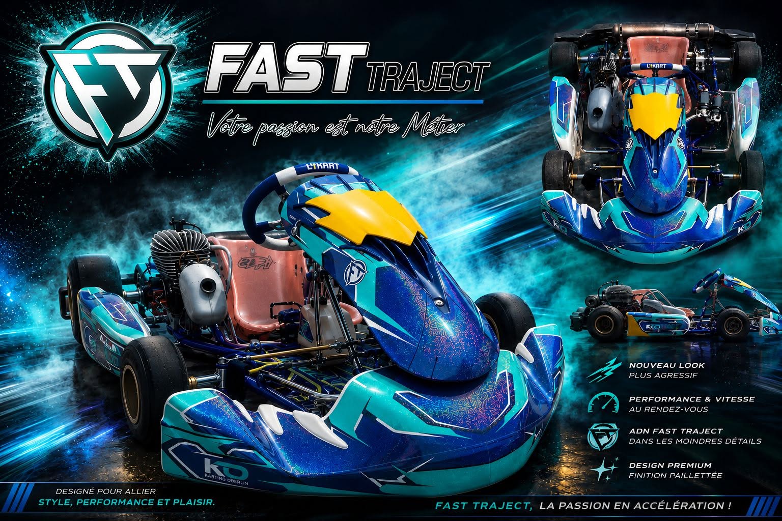 Kart de compétition Fast Traject sur piste